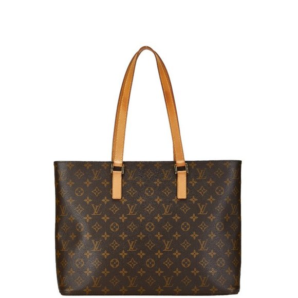 Louis Vuitton Monogram Luco Tote Bag Shoulder M51155 Brown PVC Leather Women'... - Picture 3 of 12
